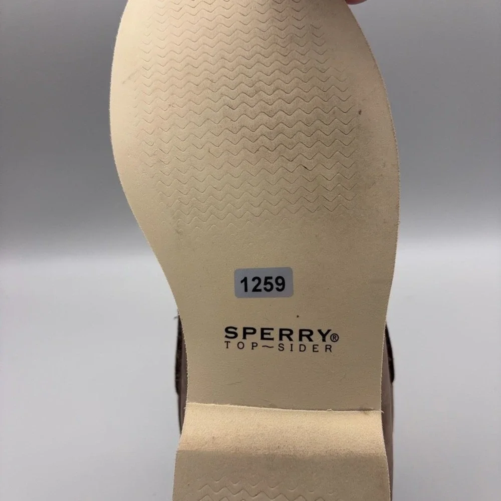 Sperry Penny Loafer Mens 8.5 Brown Leather Slip On Boat Shoe Casual Preppy